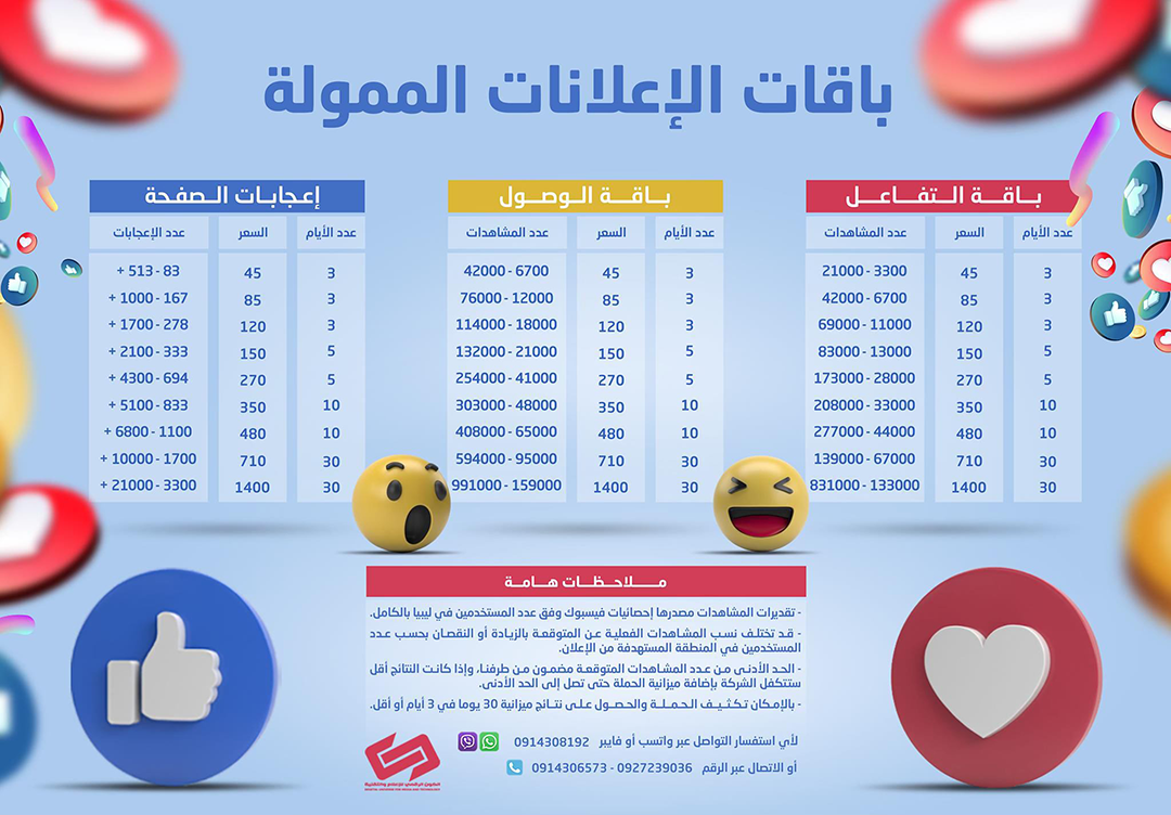 باقات الإعلانات الممولة